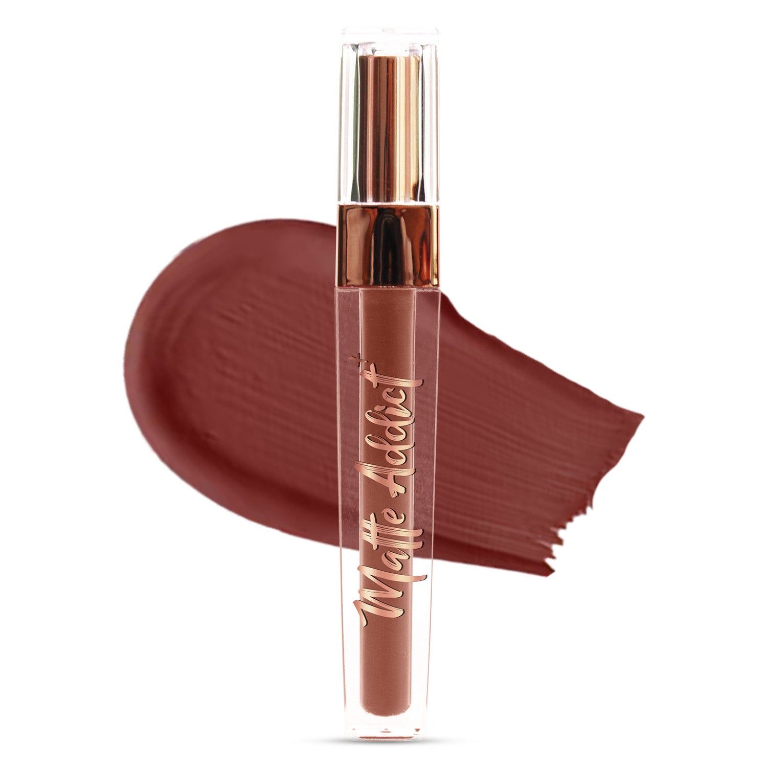 Jaquline USA Matte Addict + Liquid Lipstick, 8Hr stay, Lightweight & Transfer proof - Deep Sienna 02, 3.5ml