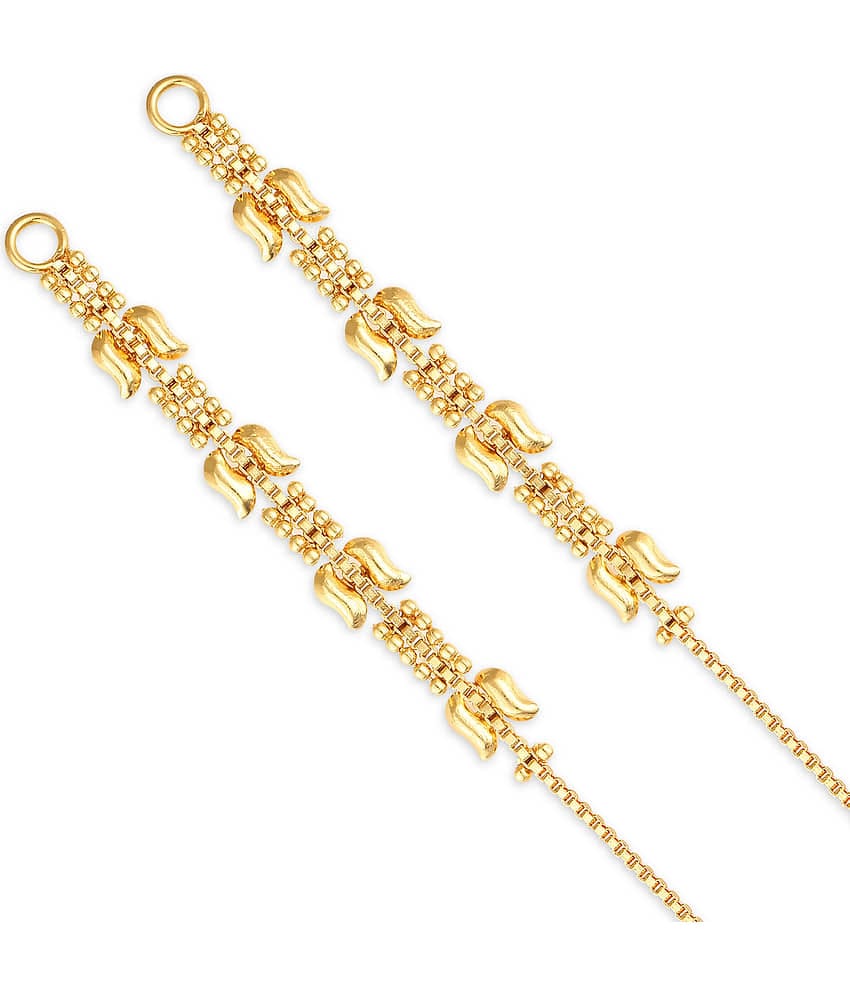 Vighnaharta - Golden Ear Chain Earrings ( Pack of 1 )