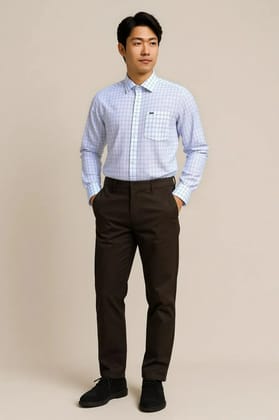 Linen Base Chex Shirt #41911