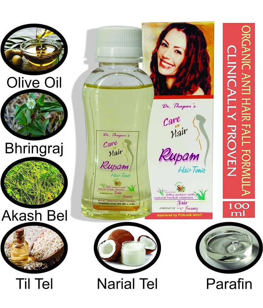 Hair Growth Non Sticky Organic Formulation Dr. Thapar'S Care Your Hair Rupam Oil 101 Ml