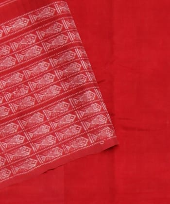 Pink Red Cotton Handloom Sambalpuri Saree Pink Red Cotton Handloom Sambalpuri Saree