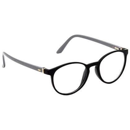 Hrinkar Plastic Full Rim Oval eyeglass frames Men & Women - HFRM-BK-GRY-14