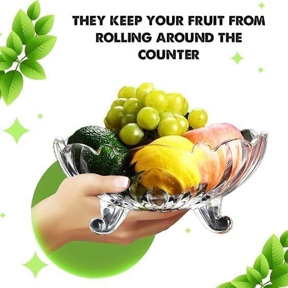 Crystal Glass Fruit Bowl Dry Fruit Plate Three-Legged Snack Candy Plates for Home, Restaurants and Companies
