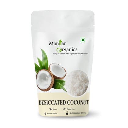 ManHar Organics Desiccated Coconut | Finely Grated & Natural Gari Powder | Ideal for Baking, Cooking & Indian Sweets – 500gm ManHar Organics Desiccated Coconut | Finely Grated & Natural Gari Powder | Ideal for Baking, Cooking & Indian Sweets – 500gm