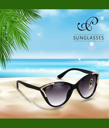 PIRASO Black Cat Eye Sunglasses ( Pack of 1 )