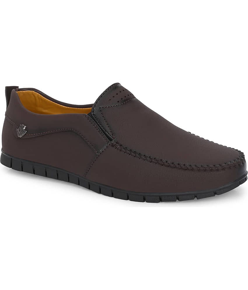 Leeport Brown Men's Slip-on Shoes