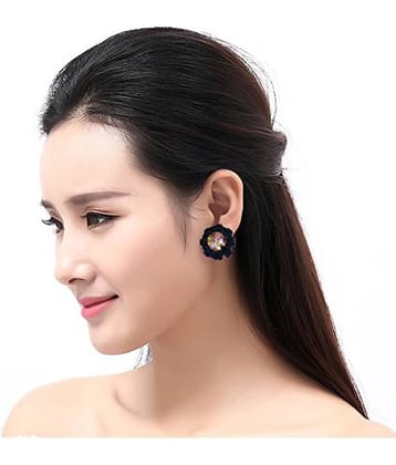 YOUBELLA Multi Color Stud Earrings ( Pack of 1 )