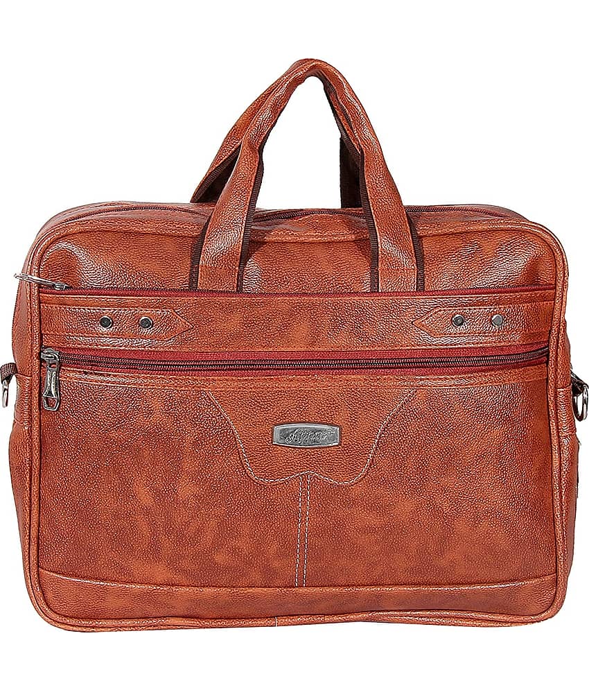 Apnav Butterfly Tan Tan P.U. Office Bag