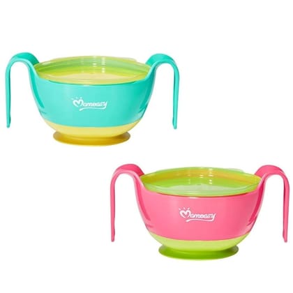 2 Handle Baby Snack Food Bowl-Sea Green