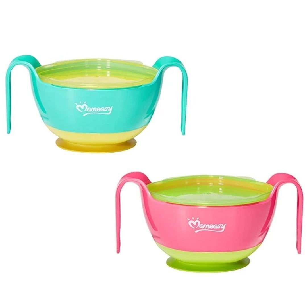 2 Handle Baby Snack Food Bowl-Sea Green