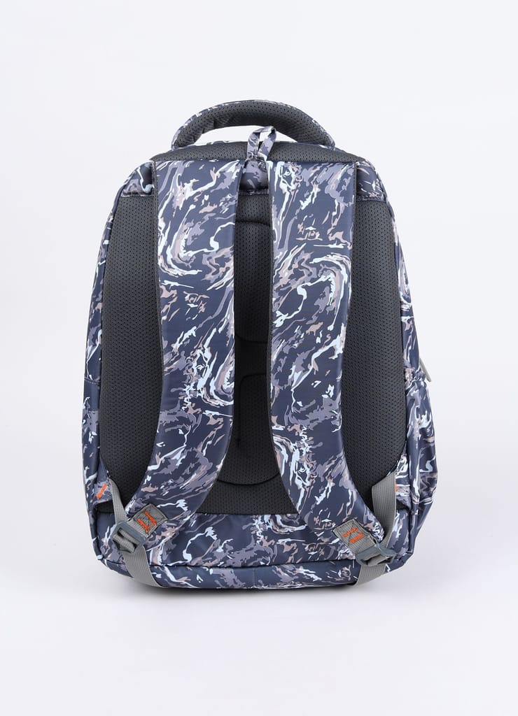 PB Pearlbags Archer 22L printed Laptop Backpack , 3 Compartments, Bottle Holder, Organizer, Premium Fabric, Water Resistant Anti Theft , School & College Bag for Boys and Girls, Office & Travel Bag for Men and Women