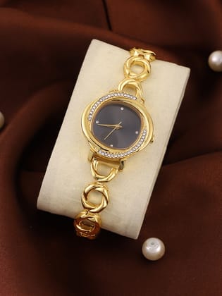 The Luraith-Gem Round Watch - California Gold-Watches