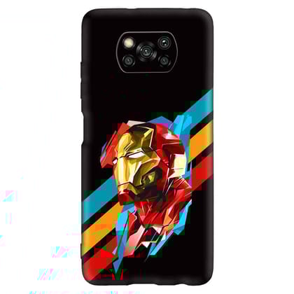 Iron Man Play Fast POCO X3 Premium Embossed Mobile cover