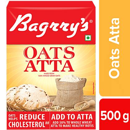 Bagrry'S Oats Atta - Made From 100% Whole Grain Oats, 500 g Bagrry'S Oats Atta - Made From 100% Whole Grain Oats, 500 g