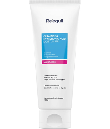 Re'equil Ceramide & Hyaluronic Acid Moisturiser For Normal To Dry Skin 100gm ( Pack of 1 )