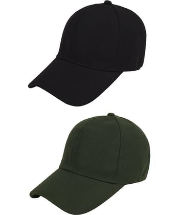Zacharias - Multi Color Cotton Blend Men's Cap ( Pack of 2 )