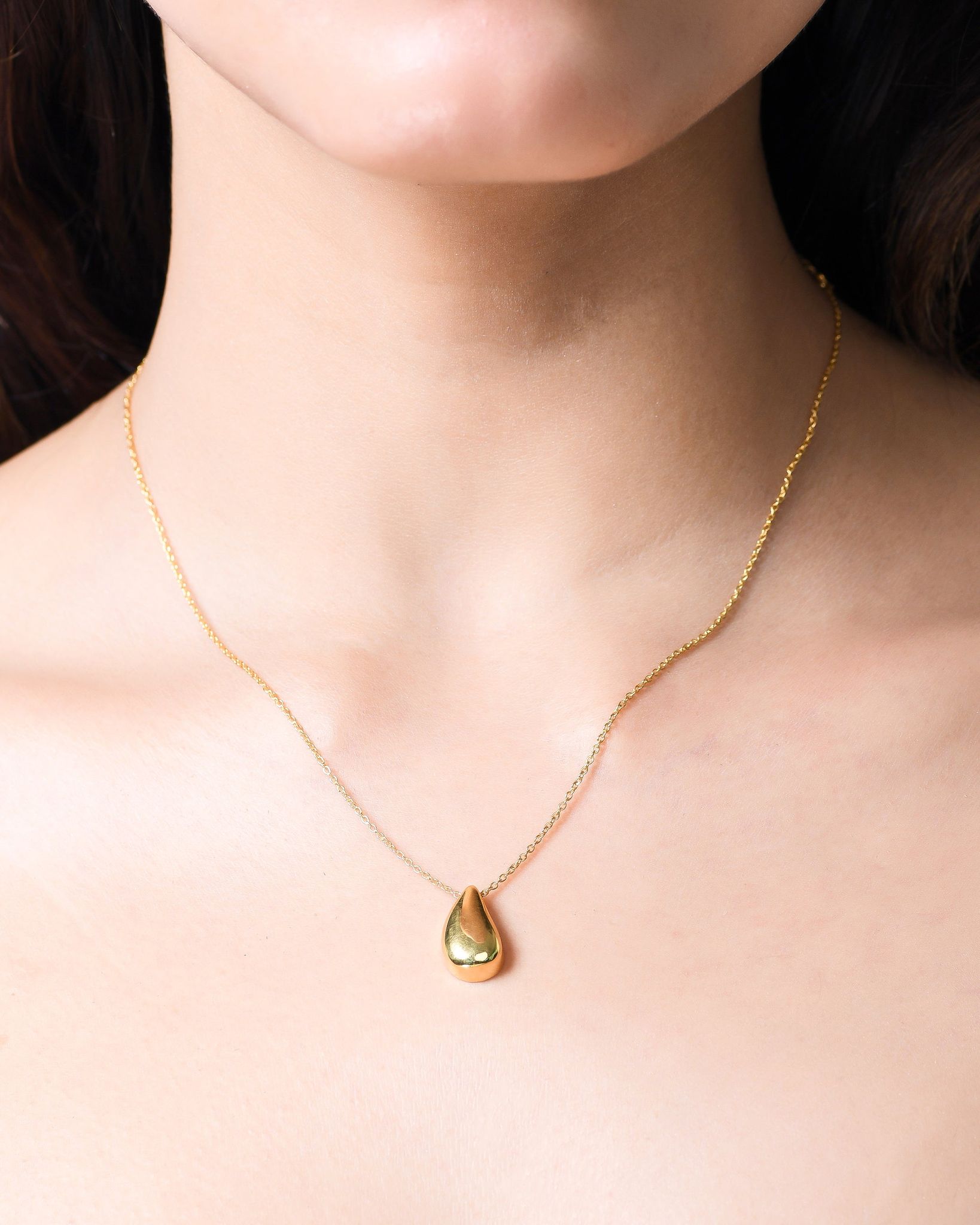 TEAR DROP NECKLACE-18k Gold Plated