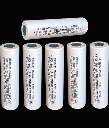 CONSONANTIAM Pack of 6, 3.7 Volt 2500 mAH Winway Lithium Rechargeable Battery use for Led Light, Bluetooth Speaker, Power Bank, Trimmer, Laptop, Battery Student Project Etc.