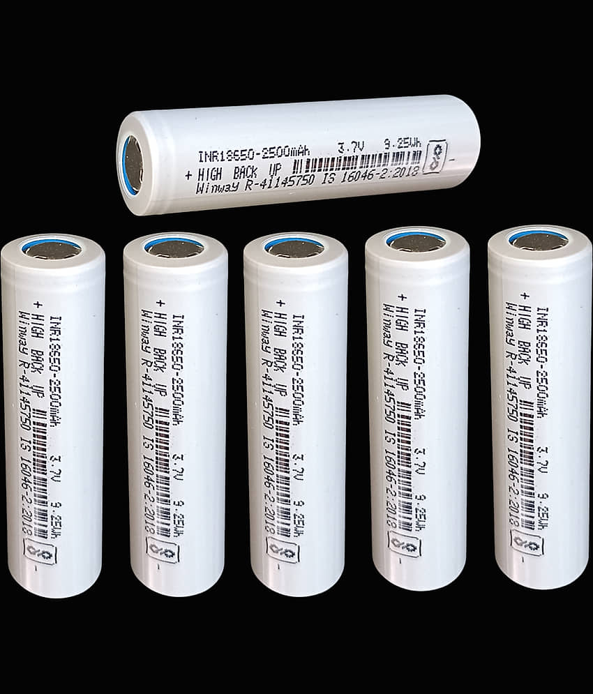 CONSONANTIAM Pack of 6, 3.7 Volt 2500 mAH Winway Lithium Rechargeable Battery use for Led Light, Bluetooth Speaker, Power Bank, Trimmer, Laptop, Battery Student Project Etc.