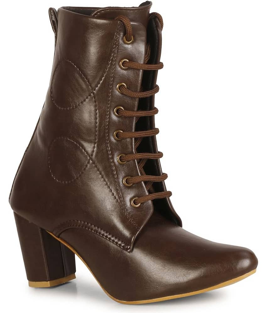 Saheb - Brown Women's Mid Calf Length Boots