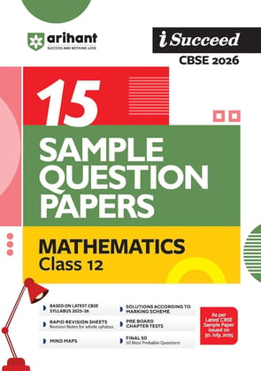 Arihant isuccess 15 Sample question paper Mathematics Class 12 ||2026 examination ||aspm12
