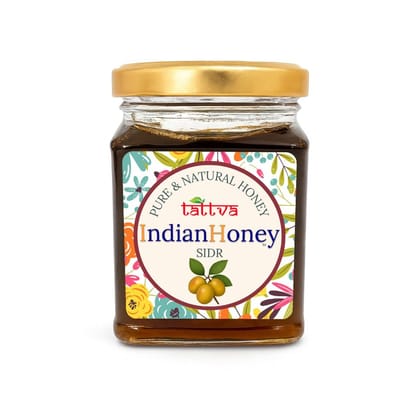 IndianHoney Premium & Highly Medicinal Sidr Honey & Warming & Anti-Inflammatory Ginger Infused Honey Combo Pack (230gm & 230gm)