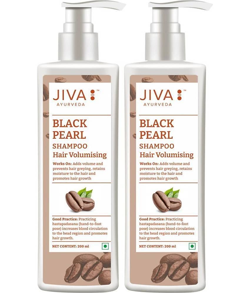 Jiva Black Pearl Shampoo For Hair Volumizing Shampoo 200ml (Pack of 2)