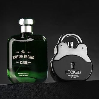  Laurelle London Locked Perfume 100ml + The British Racing Club Green Perfume For Men 100ml (Pack Of 2)