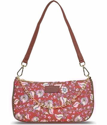 Zouk Shoulder Bag Jute Set of 1 ( Red )