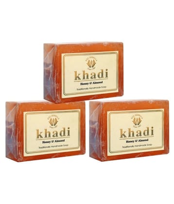 Khadi Honey & Almond Handmade Soap 125 gm Pack of 3