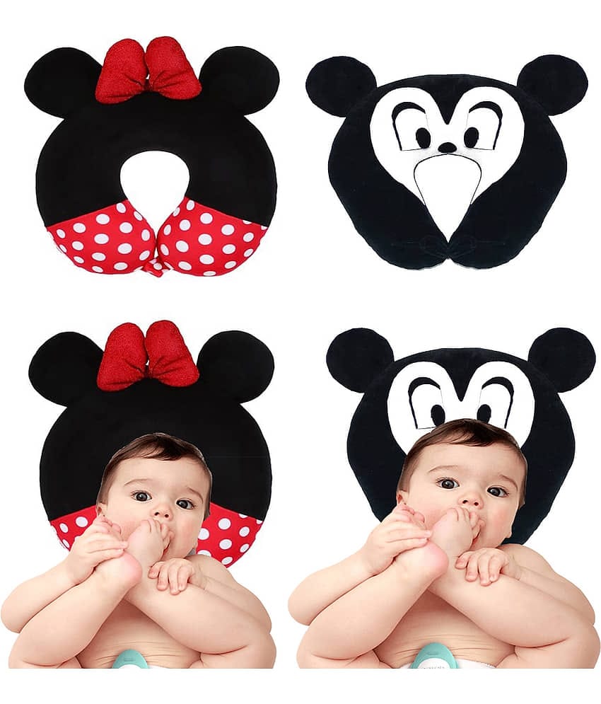 JUZZII Set of 2 Multi-Colour Velvet Kids Fibre Filled Pillow