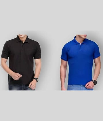 FASHION365 Pack of 2 Cotton Blend Slim Fit Solid Half Sleeves Men's Polo T Shirt ( Multicolor )