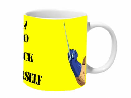 Multicolor Go F Yourself Wolverine Ceramic Mug