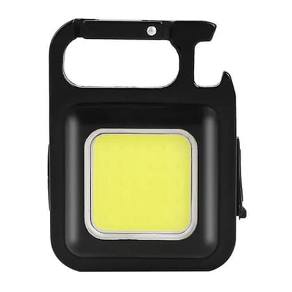 WRADER USB Rechargeable Keychain Torch Light Pocket COB Torch Light with 3 Working Mode 4 hrs Torch Emergency Light-Pack of 1