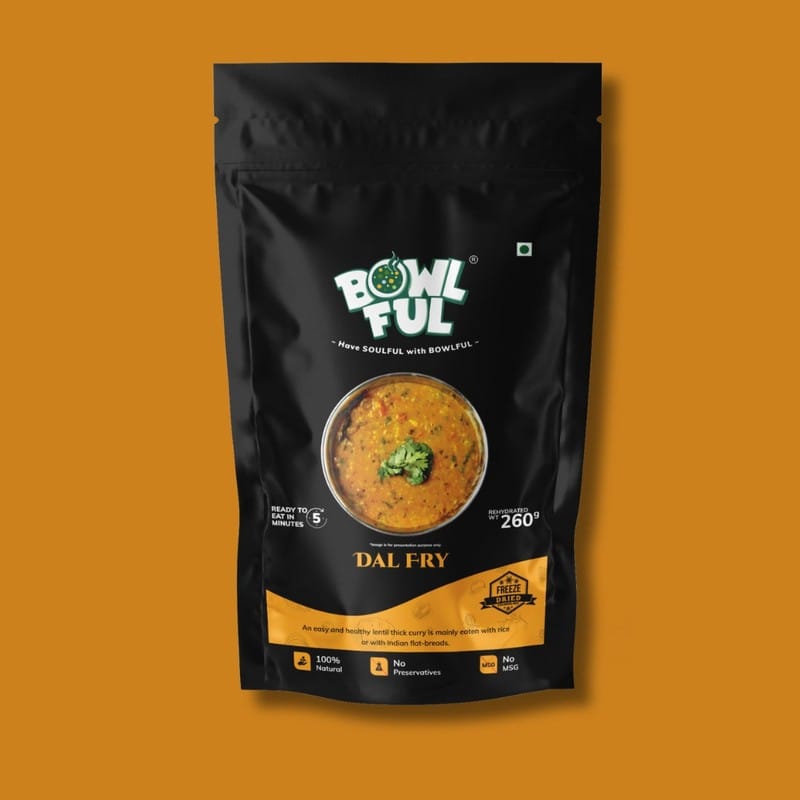 Bowlful Dal Fry - 50g Net, Thick Lentil Curry, Healthy & Flavorful