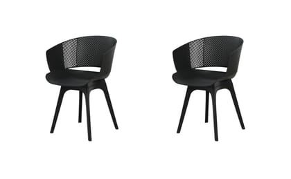 Supreme Furniture Dallas Plastic Chair | Suitable for Home, Garden, Office, Living Room, Cafeteria, Restaurant, Hotel, Resort, Indoor & Outdoor