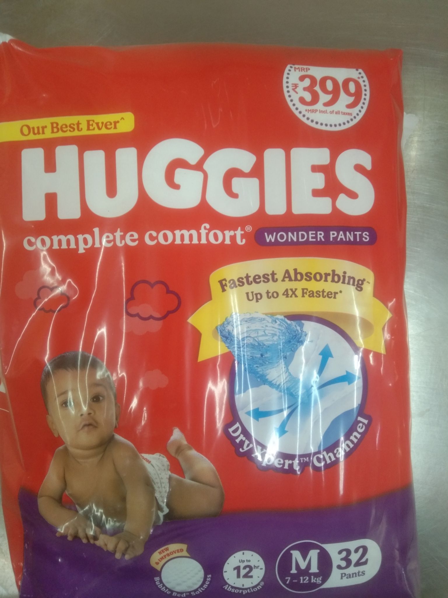 Huggies Complete comfort wonder pants Up to 4x faster M 32 