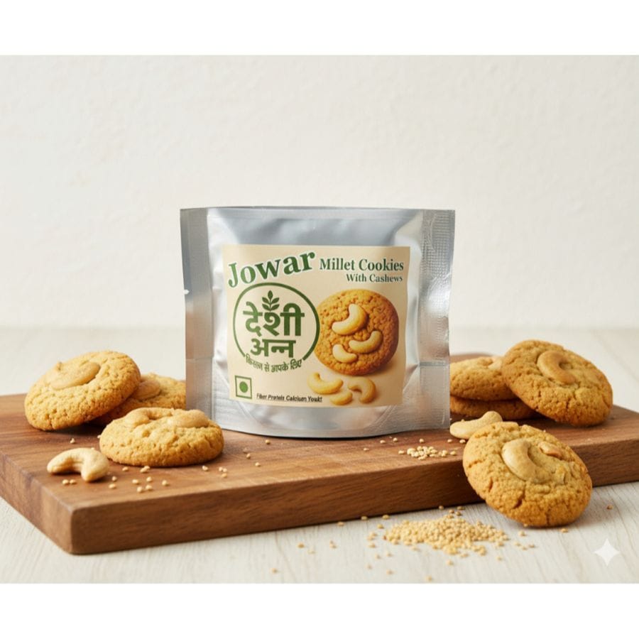 JOWAR MILLET COOKIES WITH CASHEWS 200GM - 200 gm