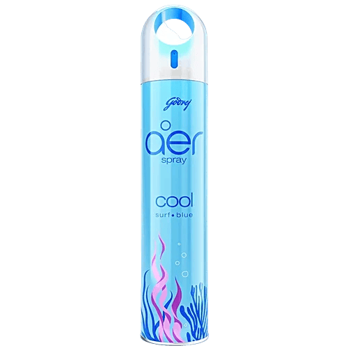 Godrej Aer Spray Home & Office Air Freshener, Cool Surf Blue 220 MILLI_LITRE