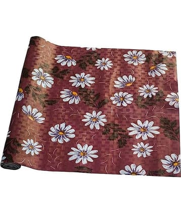 Kitchen Drawer/Cabinet Shelf Mat|Flower Design with PVC Material|Adjustable Size 5 MTR Roll