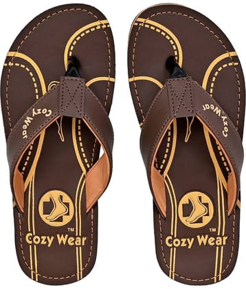 Cozy Wear - Brown Men's Thong Flip Flop