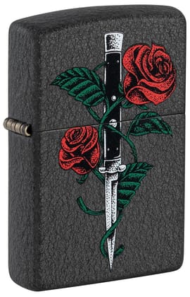 Zippo Rose Dagger Tattoo Design Windproof Pocket Lighter