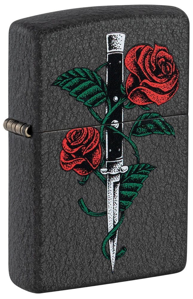Zippo Rose Dagger Tattoo Design Windproof Pocket Lighter