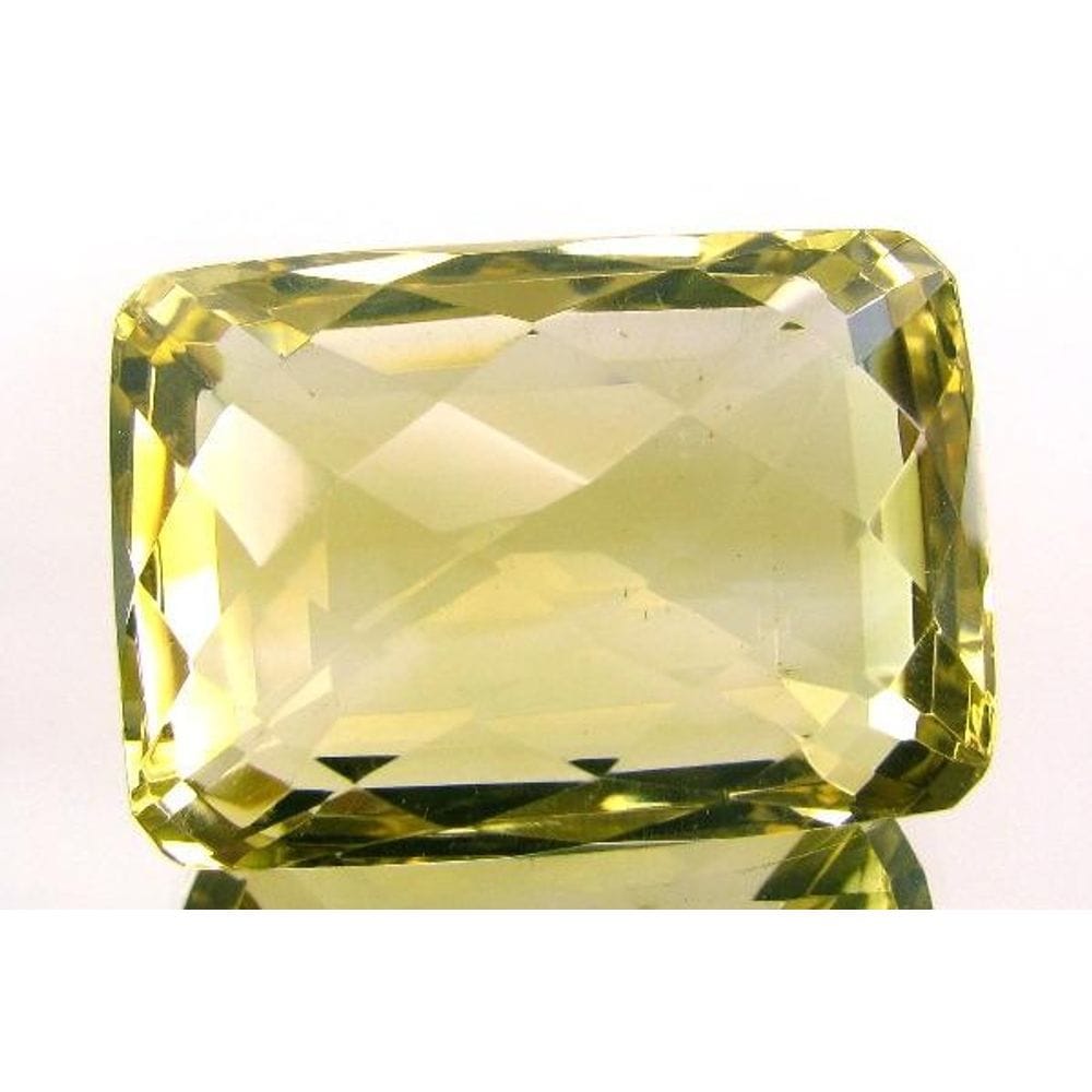SUPERB A+ 130.3Ct Clear Fine NaturalL Lemon Quartz Rectangle Checker Faceted Gemstone