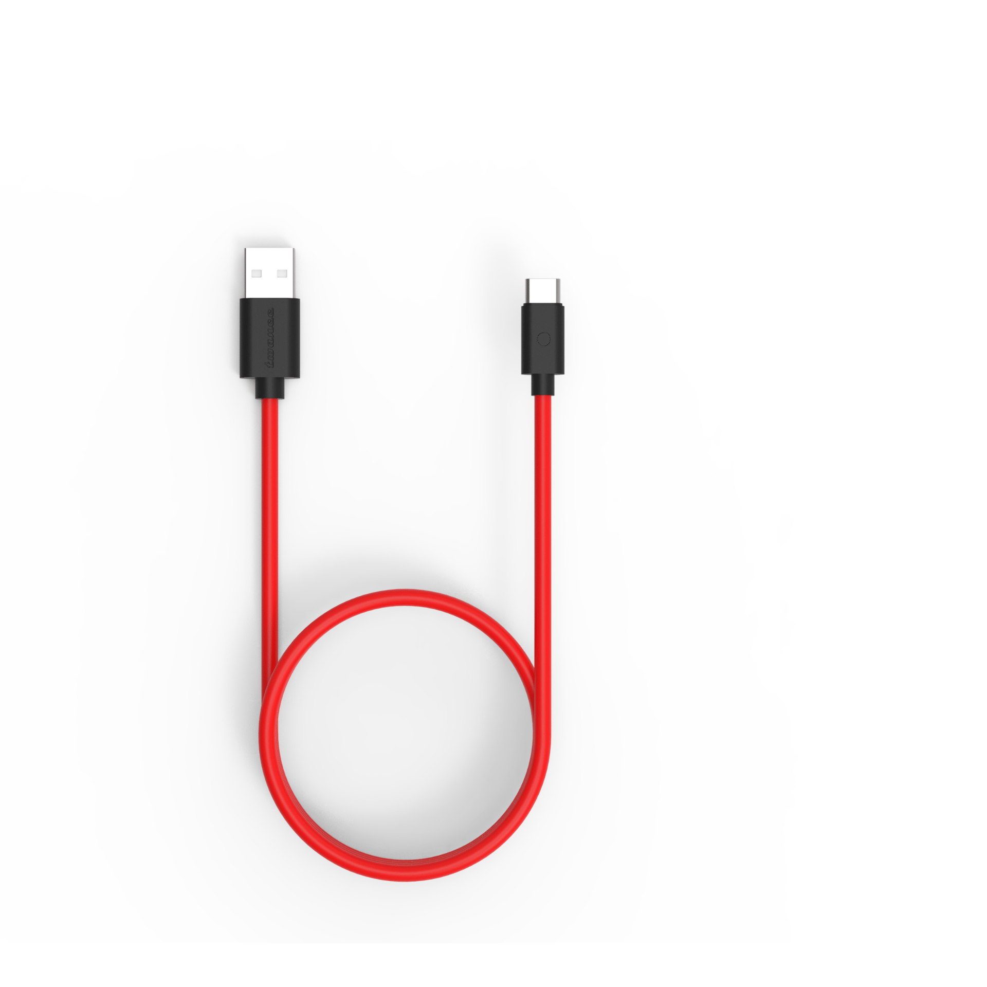 Twance T22R TPE - Type C to USB Charging & data transfer Cable, 1.5 M, Red