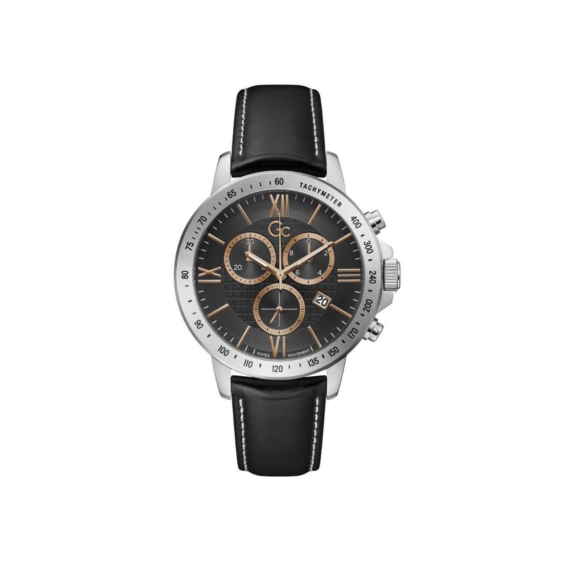 GC Men Black Dial 44 mm Analog Watch- Y91001G2MF-Black
