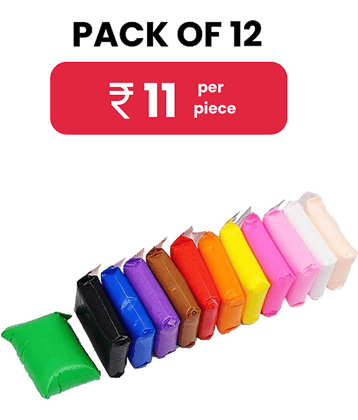 Eclet (Pack of 12) Air Dry Clay, Colorful Children Soft Clay, Creative Art Crafts, Gifts for Kids-Multi Color. Non-Toxic Modeling Magic Fluffy Foam Bouncing Clay Putty Kit for Kids with Tools .99