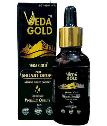 PURE HIMALAY SHILAJIT DROP, VEDA GOLD PURE HIMAYAN SHILAJIT DROP, AYURVEDIC 100% NATURAL SHILAJIT DROP 30ML