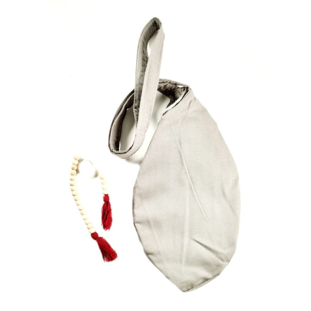 MAYAPURI Quill Grey Color Cotton Chanting Bag/Beads Bag with Sakshi Mala Counter - Pooja Needs | Buy online on ZillyBuy