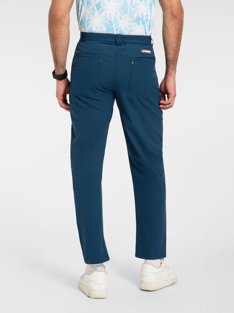 (SLIM FIT) AH Mechanical Stretch Botanical Blue Golf Pant